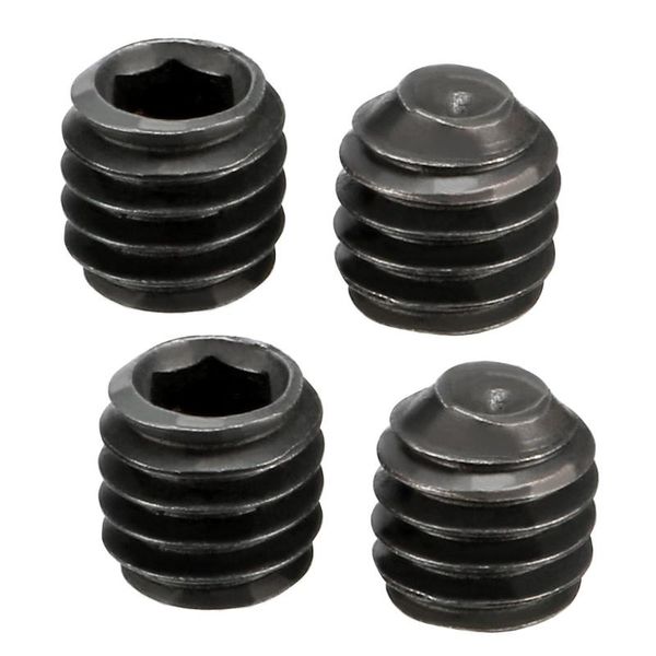 

uxcell 4pcs metal black m4x4mm hex socket grub screw for rc model car spare part