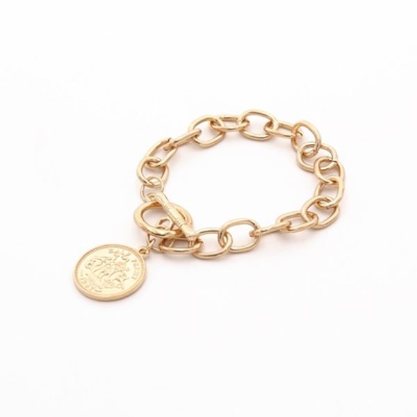 

fashion jewelry queen head coin shaped women bracelet brand alloy bracelet jewelry gift, Black