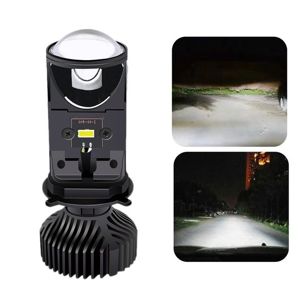 

60w/pair lamp h4 led mini projector lens automobles bulb 8000lm conversion kit hi/lo beam headlight rhd lhd