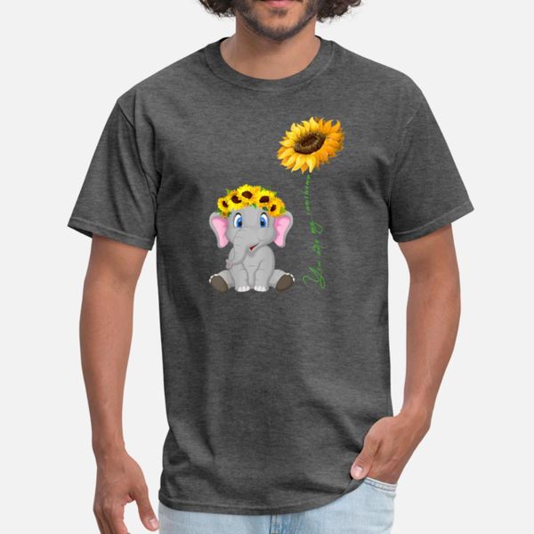 

hippie sunflower elephan t shirt men designer tee shirt crew neck cool interesting new style summer style natural shirt