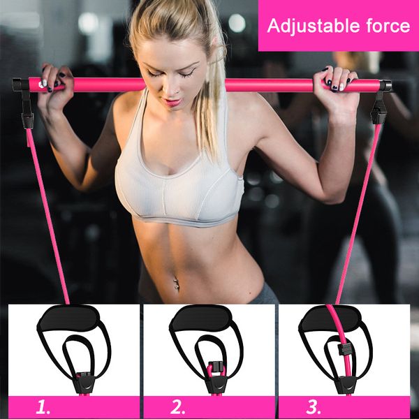 

portable resistance band fitness exercise bar yoga gym stick resistance training accessories edf88