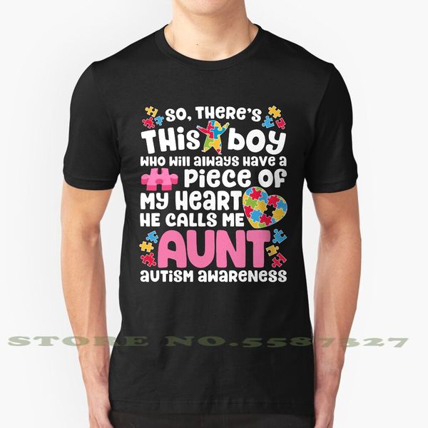 

there's this boy he calls me aunt t shirt autism awareness summer funny t shirt for men women autism mom autism dad proud