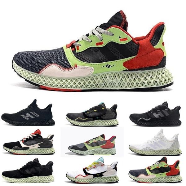

new mens zx 4000 futurecraft running shoes triple black and white trainers men zx4000 carbon male sports trainer sneakers size 40-45