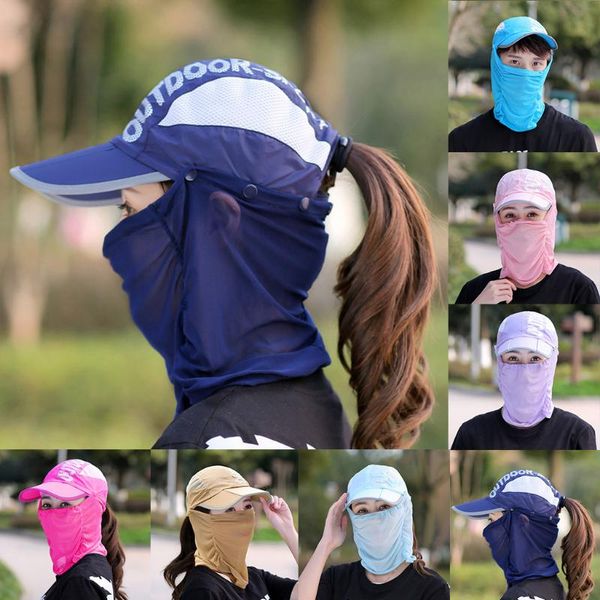 

2020 women summer outdoor uv protection sun hat windproof sun fashionable sports hat breathable caps, Blue;gray
