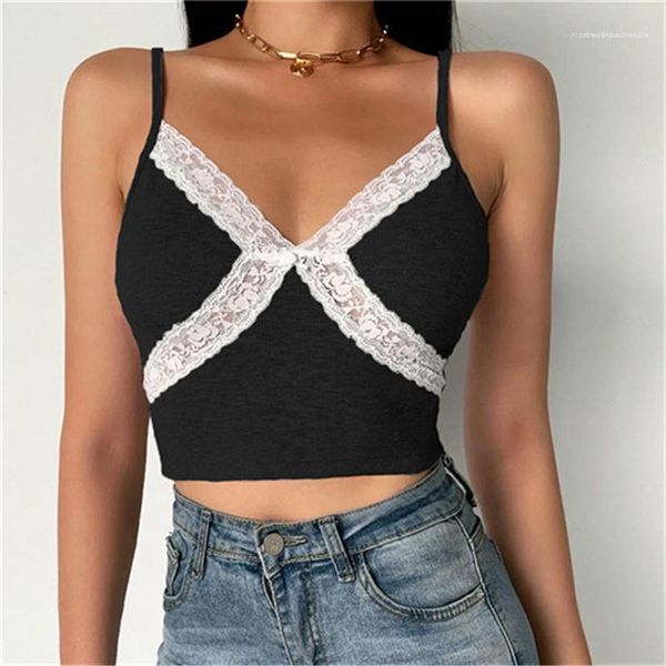 

color printed lace hollow out spaghetti strap camis fashion female clothing summer womens designer tanks solid, White