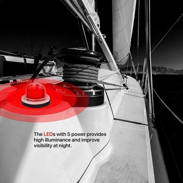 

1 пара лодочных сигнальная лампа 6мм 8 led marine yacht led light навигации красный сигнал зеленый аксессуары лодка b y9
