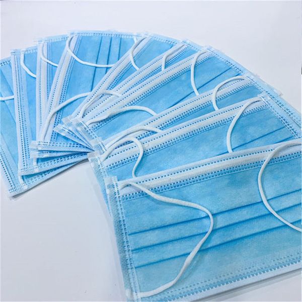 

breathable disposable 100pcs 3-ply cover layer dust mask part qtkx 3 fa non-woven masks mask ear-loop disposable mo qsmgl soft outdoor cjpi