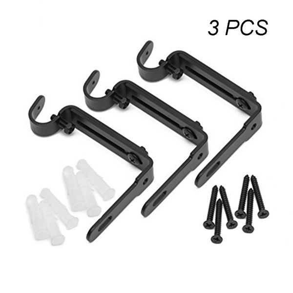 

heavy duty holder durable curtain rod screw hook pole brackets metal