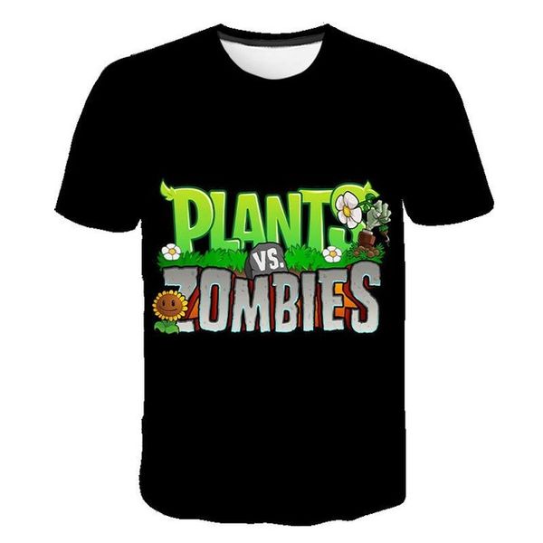 

new plants vs zombies printed boy girl games peashooter 4-20 years old 3d print shirts plus size hentai horror men clothing