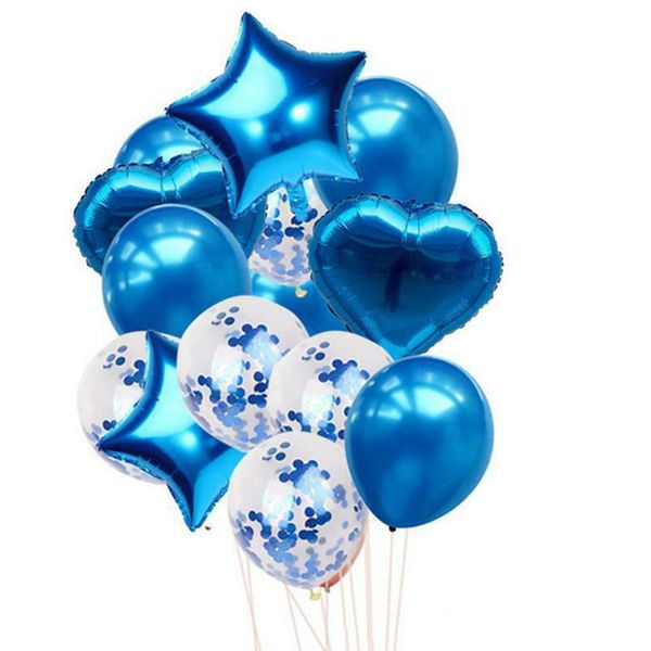 

14pcs balloon set diy for party holiday wedding decorations star heart shape