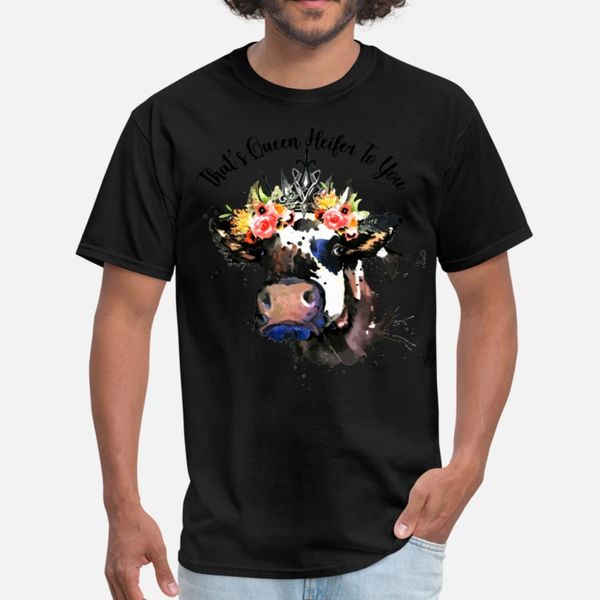 

that is queen heifen to you flower cow t shirt men knitted short sleeve euro size s-3xl male loose comical spring autumn original shirt