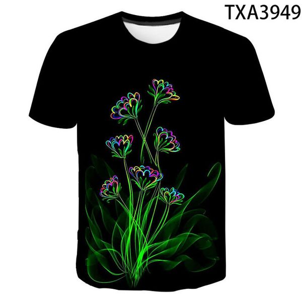 

boy girl flower new summer cool 3d print shirts anime horror horror men clothing