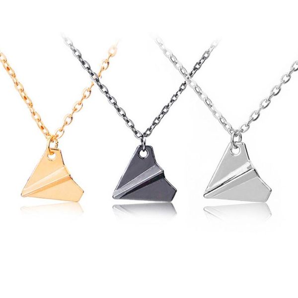 

jewelry paper plane pendant necklace one direction necklace for men classic simple wholesale fashion, Silver