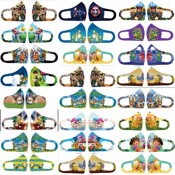 

fashion face mask face shields mascarilla de pelicula custom face mask designer kids cloth masks cartoon comfortable new arrival, Black