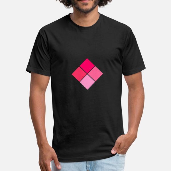 

pink diamond shaped design gift idea t shirt men loose cotton plus size 3xl clothes loose fashion summer pattern shirt