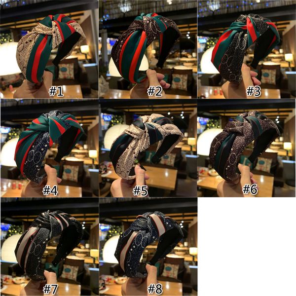 

satin stitching headband headwear korean hair accessories net red letters red and green stripes knotted wide side card wholesale kfj820, Slivery;white