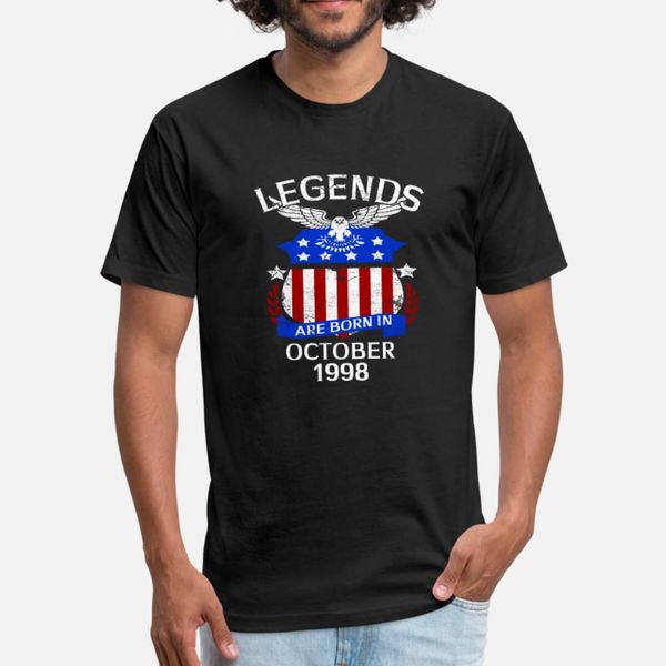 

legends are born in october 1998 t shirt men printing tee shirt s-xxxl clothes anti-wrinkle breathable spring normal shirt