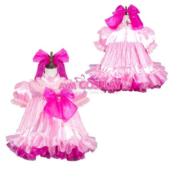 

новый закрывающийся прозрачный органзы сисси горничной платье, Black;red