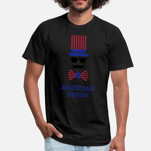 

american groom stag party t shirt men print cotton s-3xl basic solid anti-wrinkle comfortable spring autumn vintage shirt