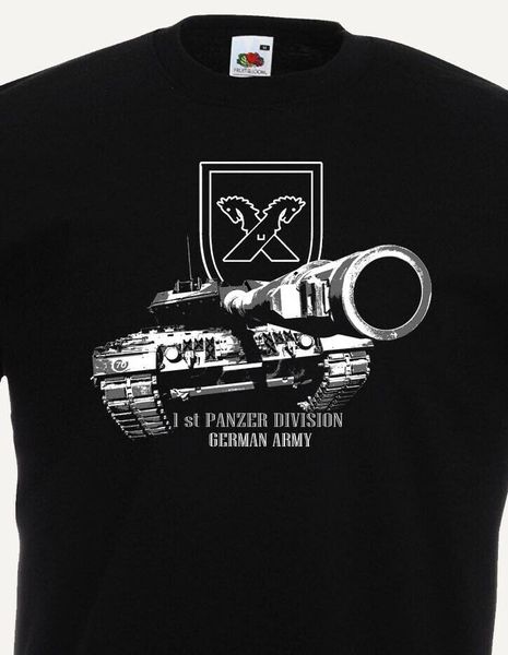 

german army 1st panzer division german leopard bundeswehr tank brand clothes summer 2019 o-neck men's tee awesome shirts