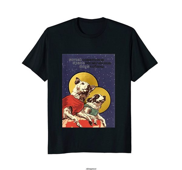 

soviet union ussr t shirt space dogs laika propaganda men's hipster tees