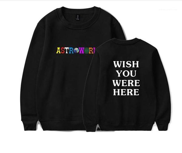 

winter long sleeve male hoodies loose crew neck casual apparel 3d astroworld printed mens designer sweatshirts fashion, Black