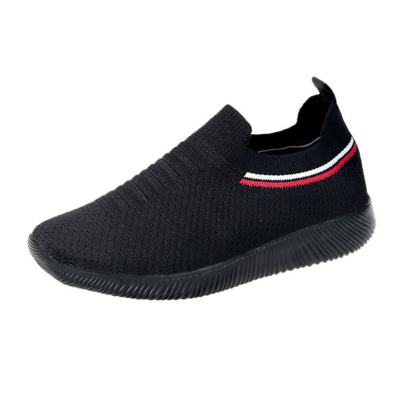 

women's large mesh shoes spring and summer 2020 new running, flying, weaving, women's foot set, student trend, Black