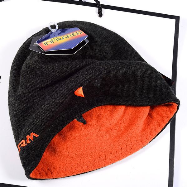 

wear reversible caps hats double-sided fashion skull men fleece winter fedora hat hats beanies cap women warm knitted beanie 202 jekc, White;black