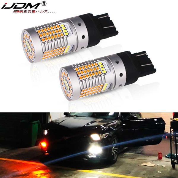 

no hyper flash 7443 led canbus 21w w21/5w t20 switchback white/amber led bulbs for daytime running lights/turn signal lights 12v