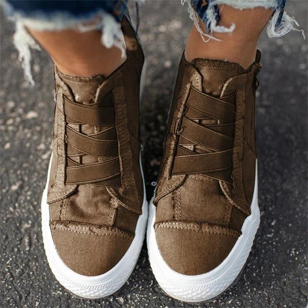 

womens vulcanized shoes 2020 spring sell slip on solid color ladies sneakers comfortable flat outdoor female casual shoes, Black