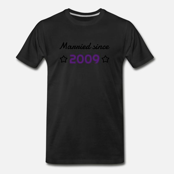 

marriage mariage wedding anniversary 2009 t shirt men design 100% cotton s-xxxl gents crazy casual summer unique shirt