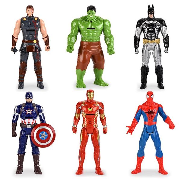 

6 style cute action figure dolls gift for children marvel avenger superheroes kids toys interesting light and dynamic sound vivid model 02