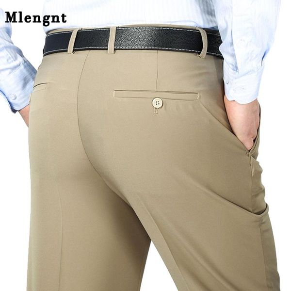 

men's suits & blazers 10 colors big size 29-44 summer business anti-theft suit pants men casual wrinkle-resistant straight dress loose, White;black