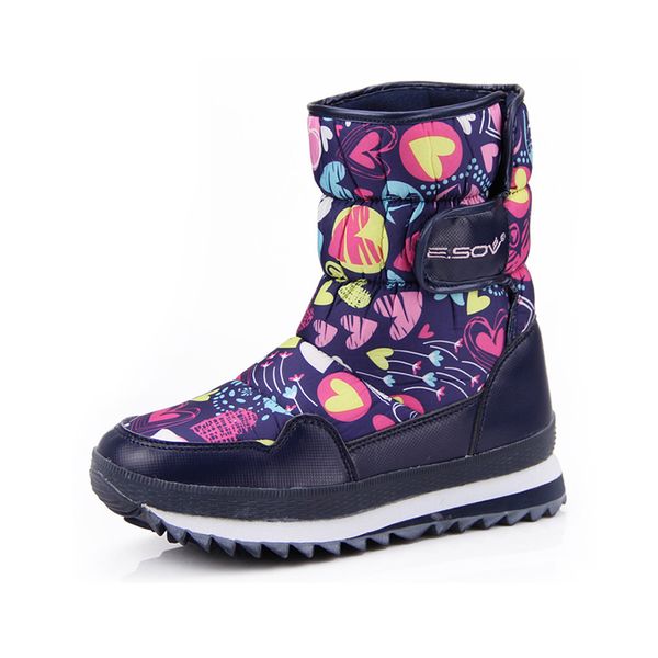

esov snow boots for women winter shoes fur wool rubber sole women ankle boot waterproof flat snow shoes ladies winter boots, Black