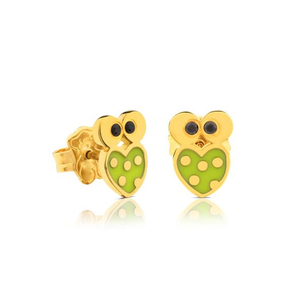 

zoudky new 100% 925 sterling silver cute spain bear earring 612633590 fashion simple women's original jewelry birthday gift, Golden;silver