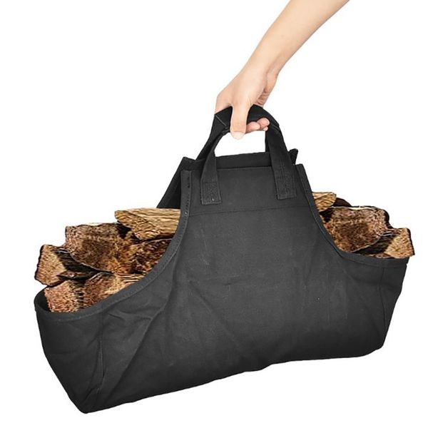 

outdoor bags supersized canvas firewood wood carrier bag log camping holder storage wooden
