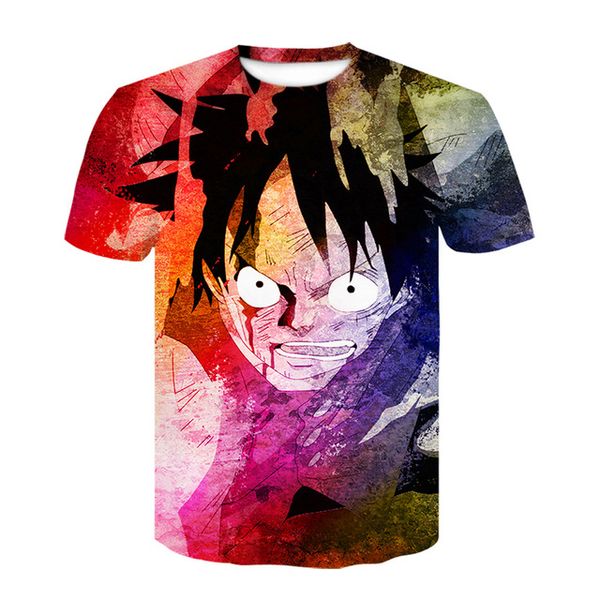 

japanese anime one piece cartoon luffy loose 3d print shirts funny harajuku hippie men clothing