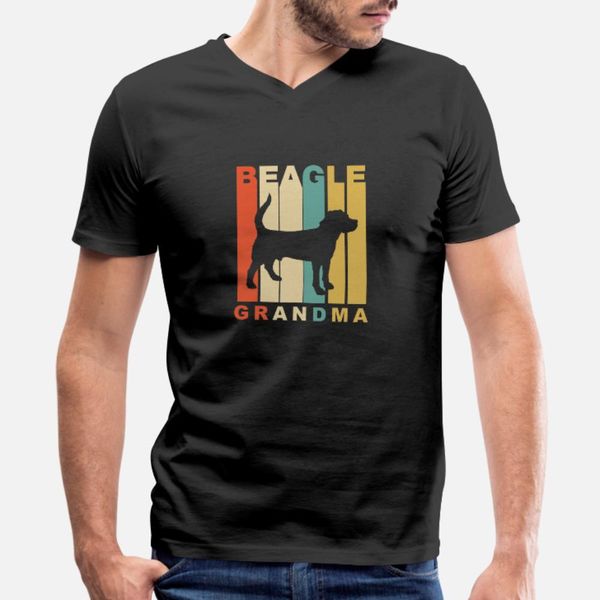 

retro style beagle grandma dog grandparent t shirt men printed short sleeve o neck sunlight authentic summer style slim shirt