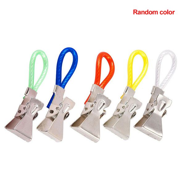 

5pcs hanging hook loop strong travel mixed color metal towel clip beach mini