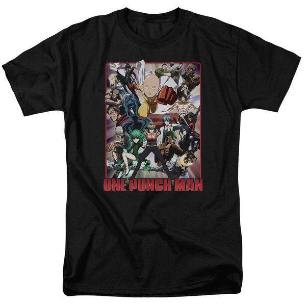 

casual printing tee one punch man cast of characters licensed t shirt summer t-shirt