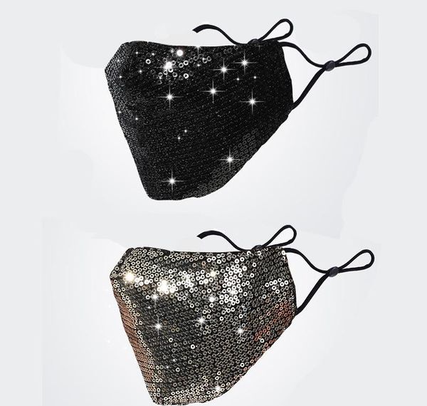 

face dust washable bling cotton adjustable personality smog fog sequins cool protective cloth mask fashion jjxh friwe