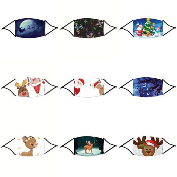 

in stock adjustable anti dust face christmas mask black cotton for cycling camping travel,100% cotton washable reusable cloth christmas m#13