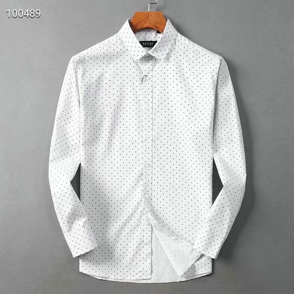 

luxury mens designer burb medusa shirts firmate business dress shirts fashion casual brand shirt print slim shirt fend monc dio 064, White;black