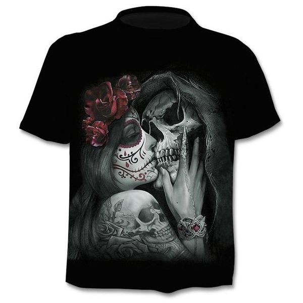 

skull japan punk anime gothic 3d print shirts horror humor kawaii men clothing