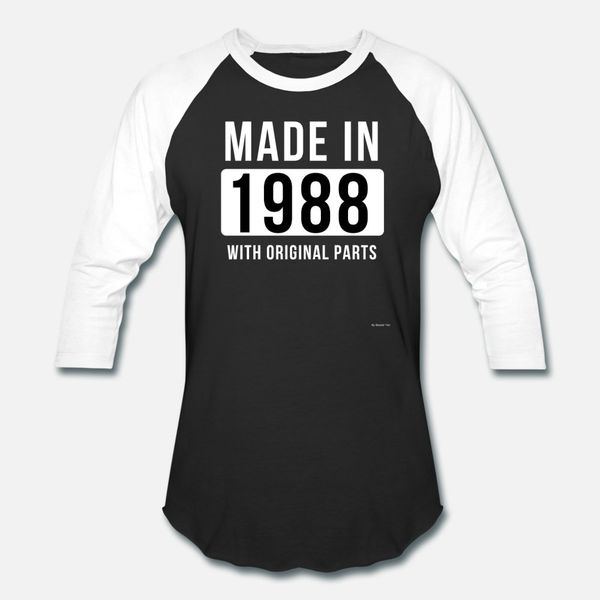 

made in 1988 t shirt men create 100% cotton round neck letters crazy new fashion summer pictures shirt