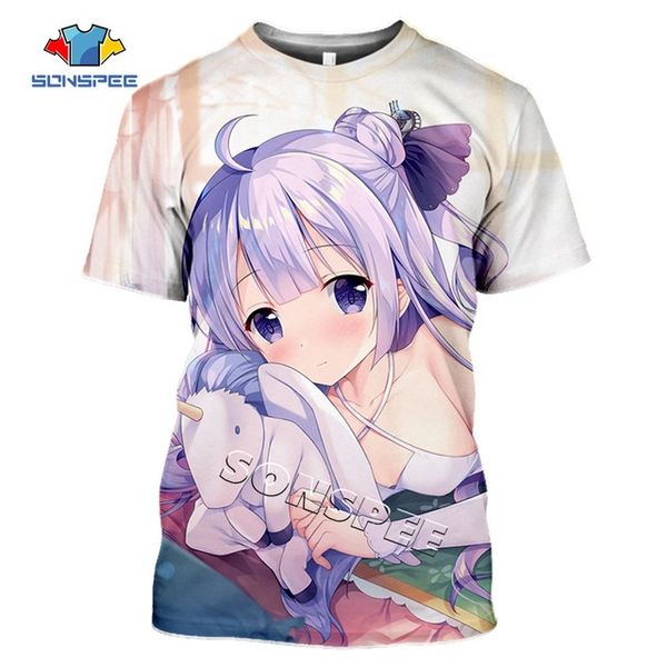 

anime games azur lane summer homme pullover clothing 3d print shirts horror harajuku graphic men clothing