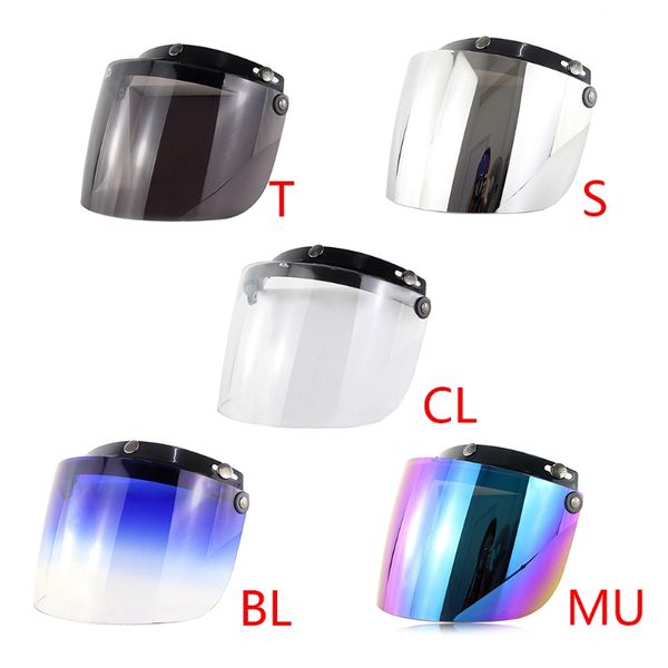 

motorcycle helmets windproof 3-snap visor lens shield for flip up down open face