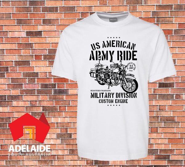 

2019 fashion t-shirt us america army ride military division vintage retro design tee shirt