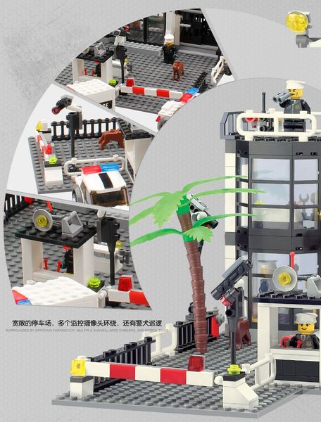 

building blocks children's toys police station puzzle assemble block toy both boy and girl