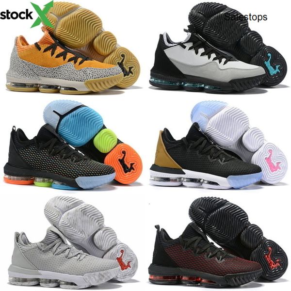 

new 2020 mens 16 xvi low atmos safari jordon basketball shoes bhm oreo james 16s men trainers sports designer sneakers size 7-12, Black